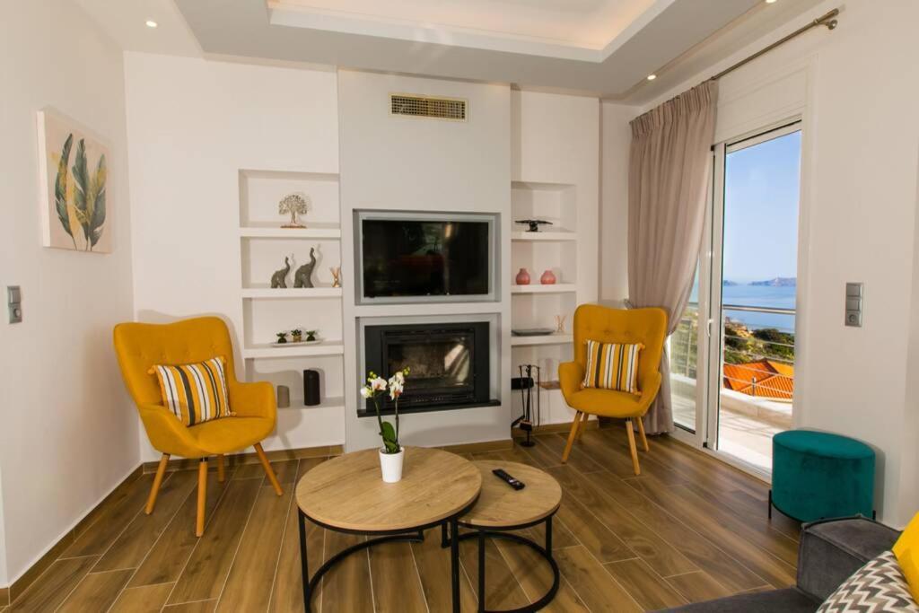 Chrysi'S Ocean View Retreat Villa Kerames Exteriör bild